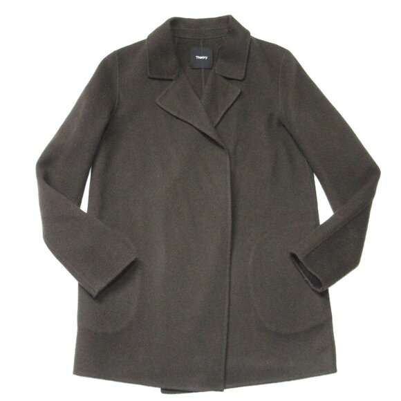 NWT Theory Sileena in Ivory New Divide Double-Face Wool-Cashmere Jacket P XS - Picture 2 of 5